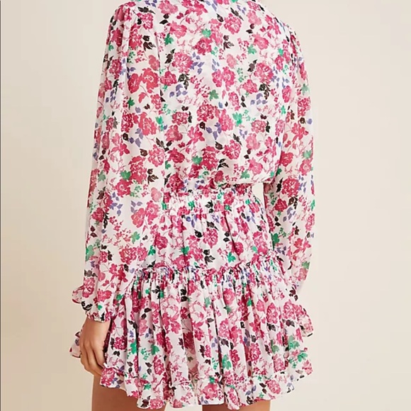 NWT Misa Los Angeles Delilah Floral Mini Dress in Neutral Motif - Picture 4 of 7